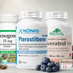 Pycnogenol, Pterostilben si Resveratrol suplimente antioxidante cu pin maritim, afine si struguri rosii
