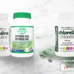 Suplimente Spirulina și Chlorella 500 mg comprimate, comparație energie și detoxifiere