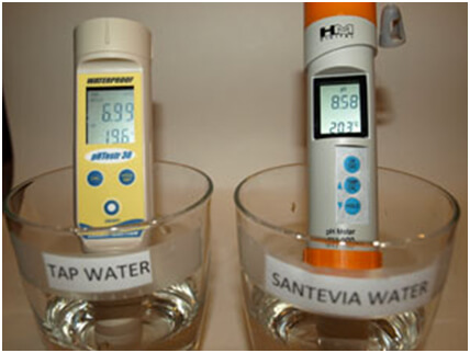 Valoarea pH-ului dupa folosirea sistemului de filtrare a apei Santevia